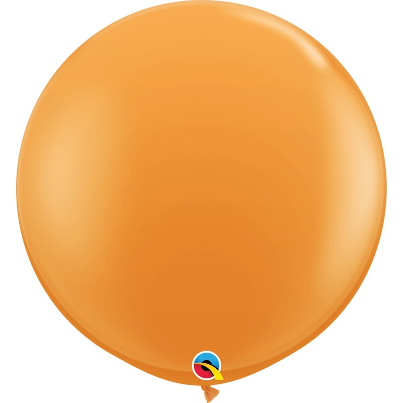 Orange Round Plain Latex Balloon 36in / 92cm