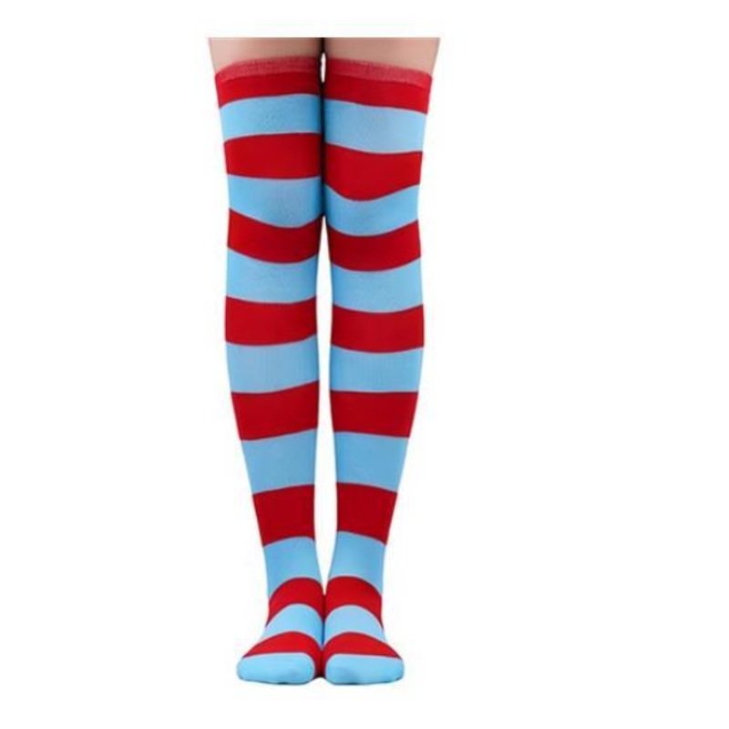Pantyhose/Stockings Crazy Animal 1 & 2 Blue/Red Striped One Size