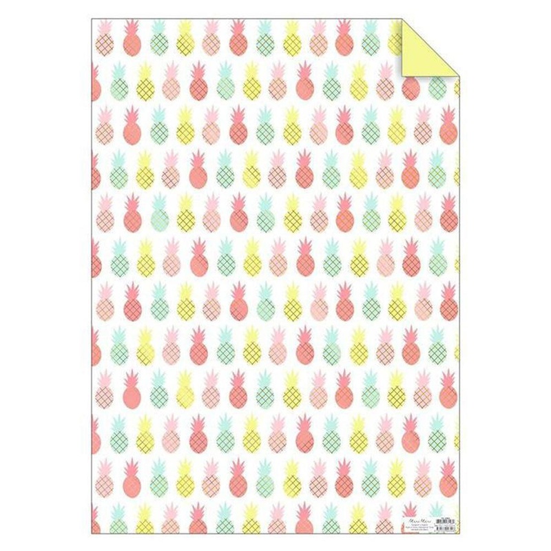 Pineapple Wrapping Paper Roll - Pack of 3