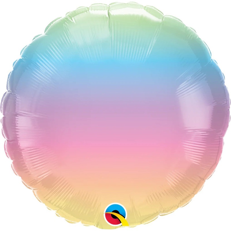 Qualatex Pastel Rainbow Ombre Foil Balloon 18in