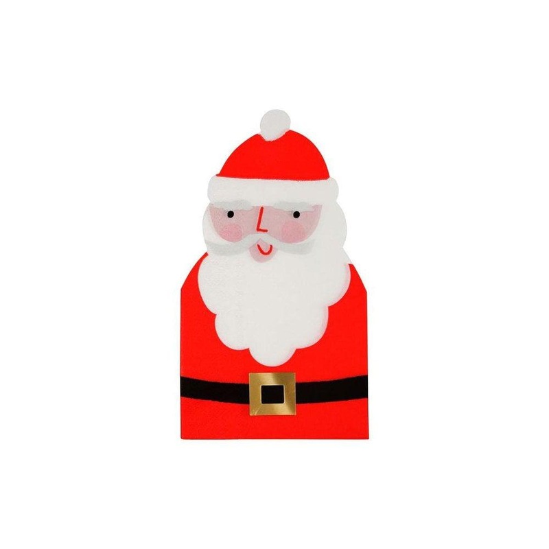 Santa Diecut Napkin - Pack of 16