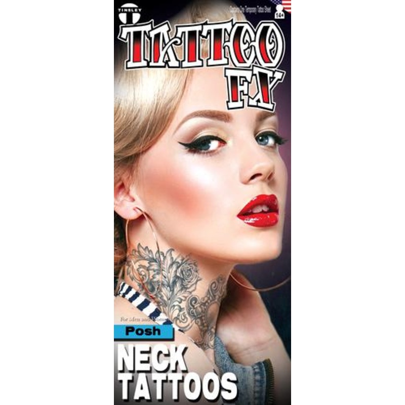 Temporary Neck Tattoo Fx Posh Tinsley