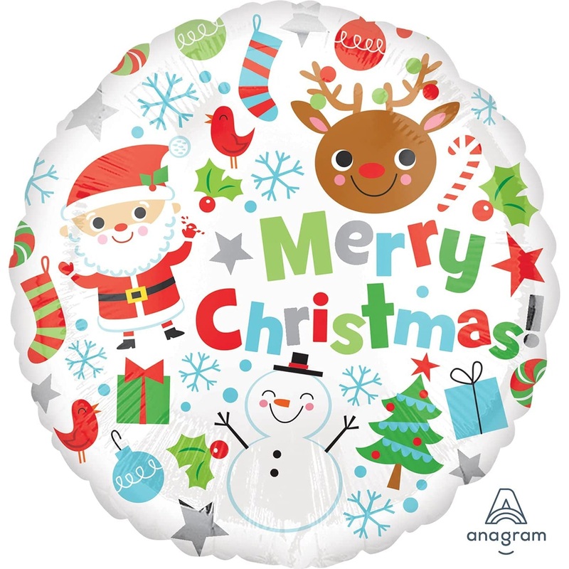 Anagram Merry Christmas Icons Foil Balloon 18in