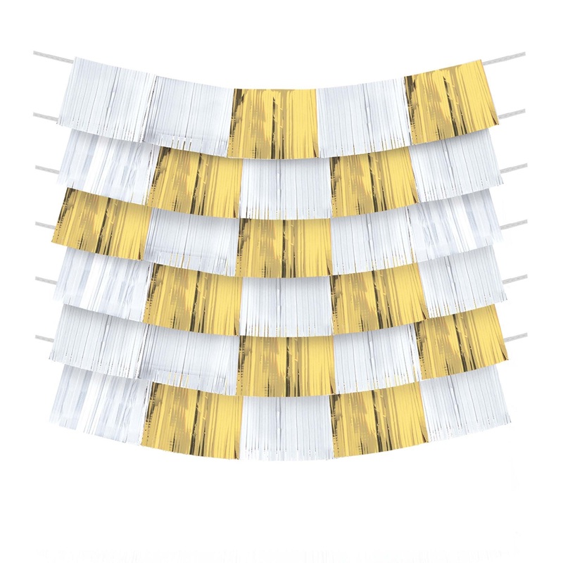 Decorating Backdrops 60in Foil & Plastic - Gold - Pack of 9