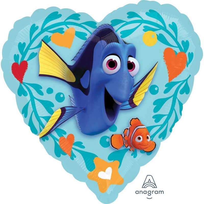 Finding Dory Love Heart Foil Balloon 17in / 44cm