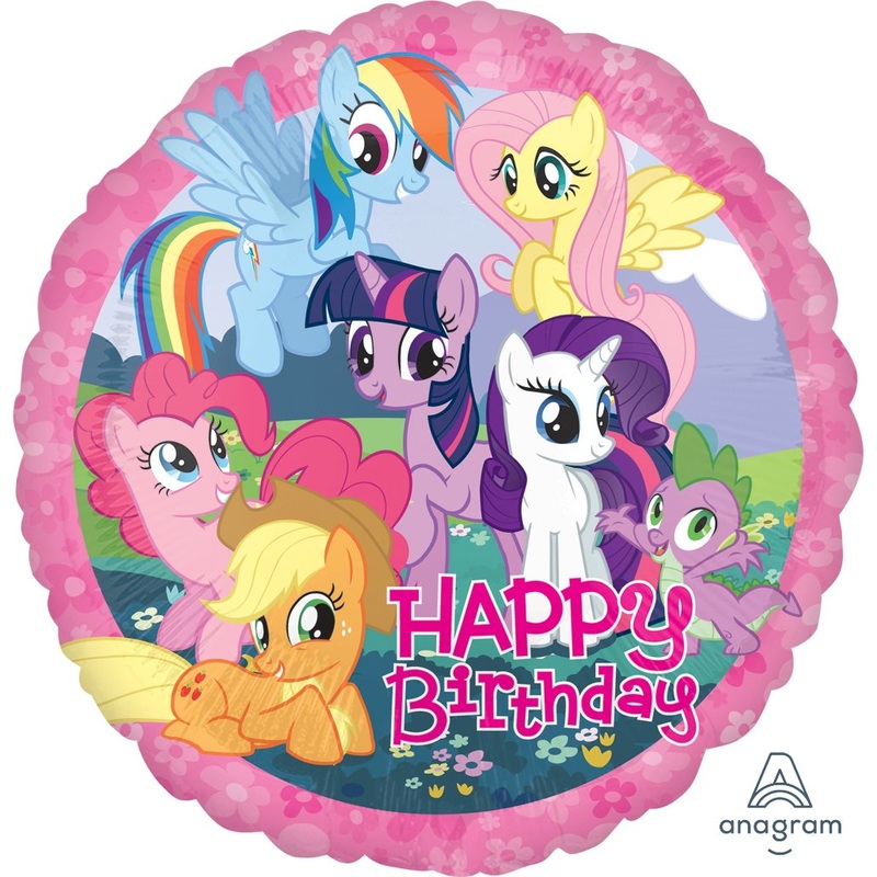 My Little Pony Happy Birthday Round Balloon 18in / 45cm