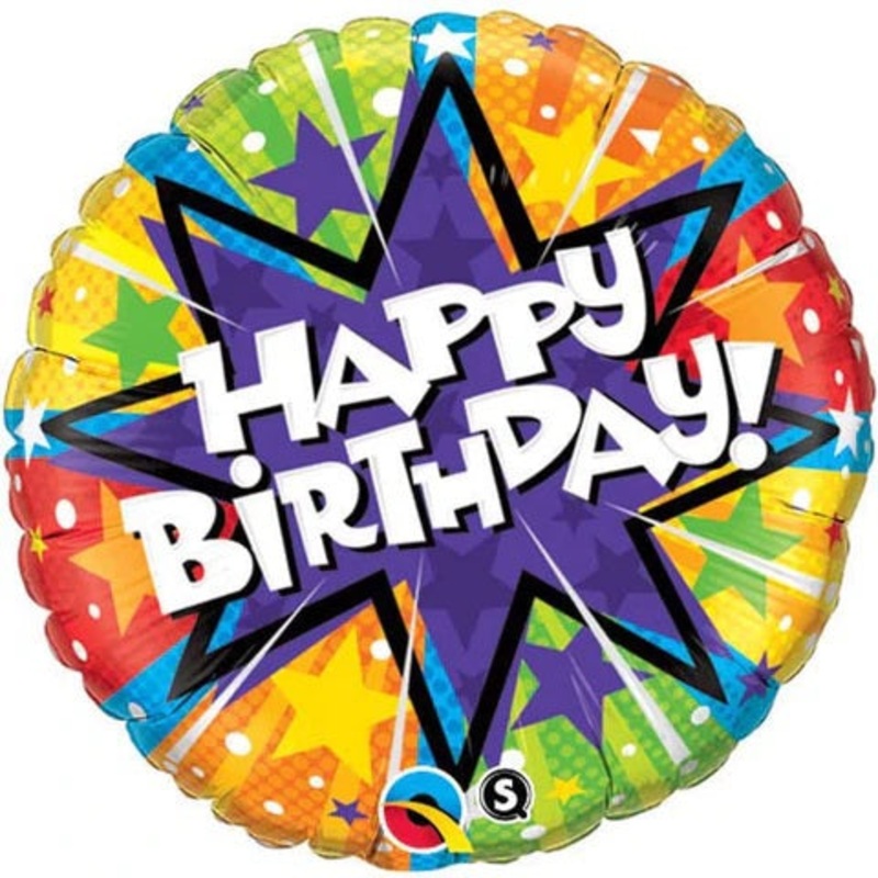 Qualatex Birthday Radiant Blast Foil Balloon 18in