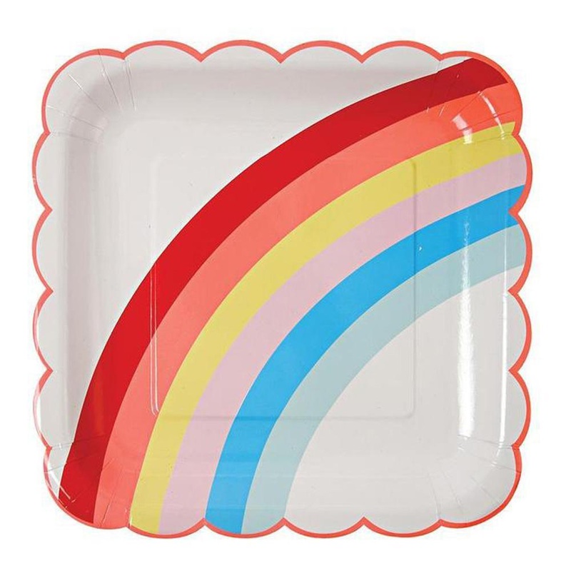 Rainbow Plates Large - Pack of 12