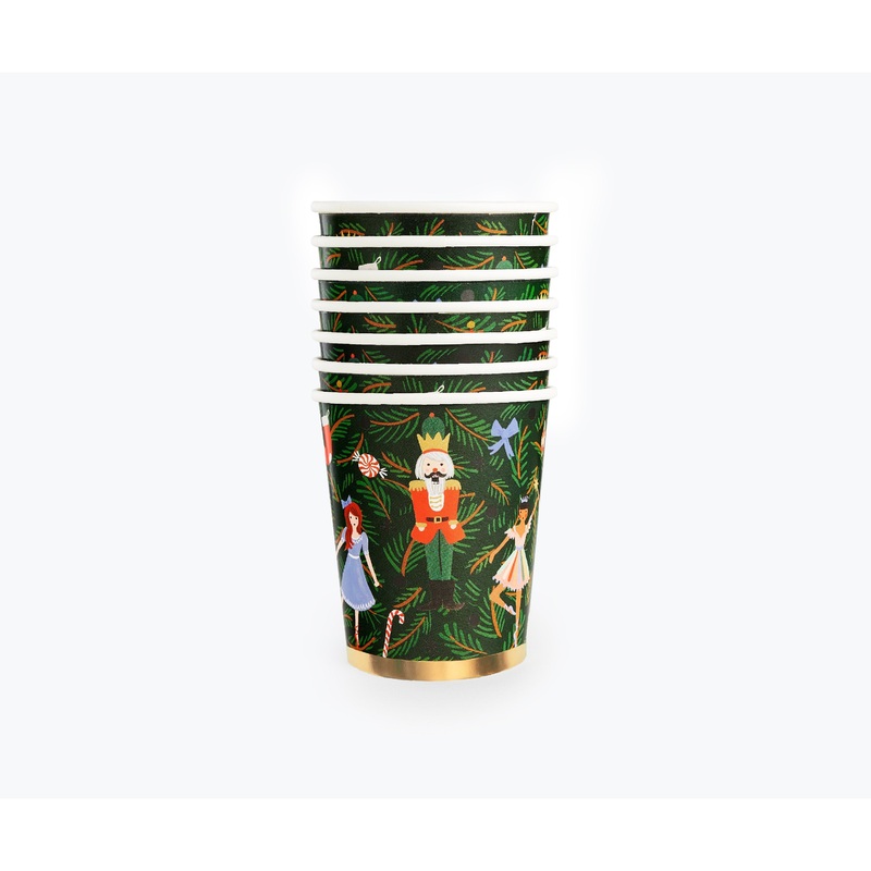 Rifle Paper Co Nutcracker 8oz Cups - Pack of 12