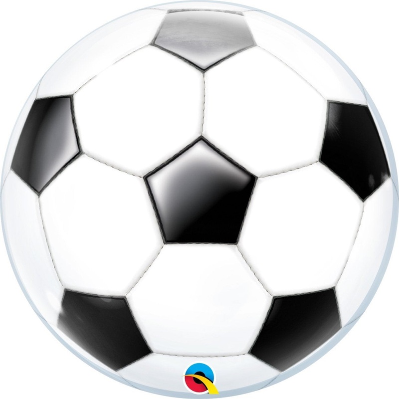 Soccer Ball Deco Bubble Crystal Balloon 22in / 56cm