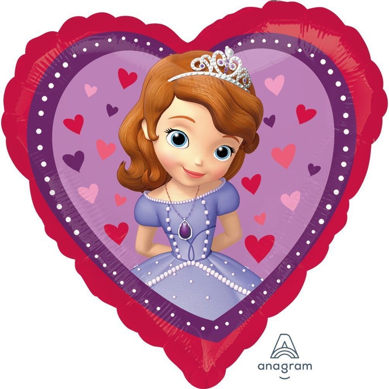 Sofia The First Love Heart Foil Balloon 18in / 46cm