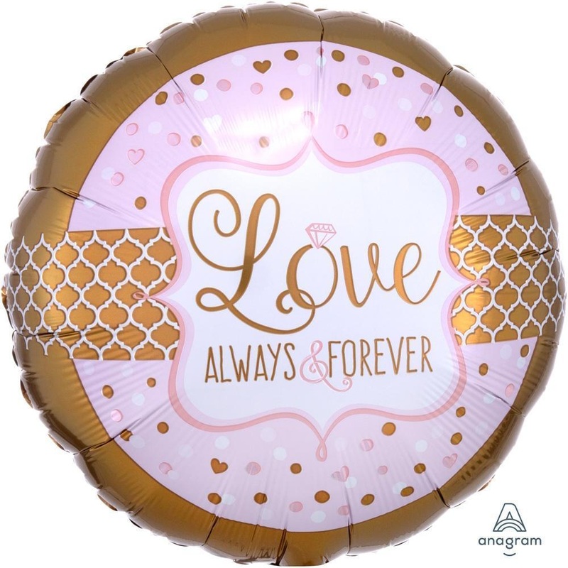 Always & Forever Round Pink Foil Balloon 18in / 46cm