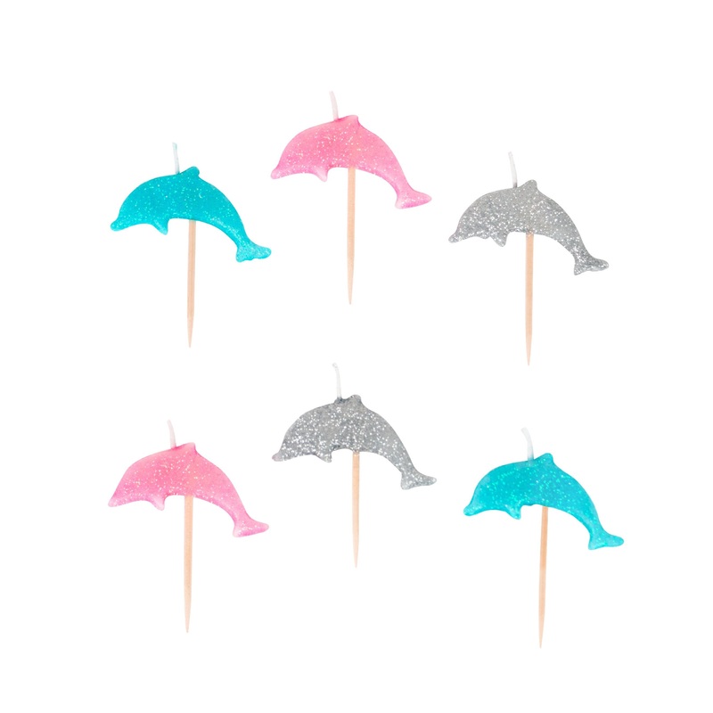 Candles - Dolphin - Pack of 6
