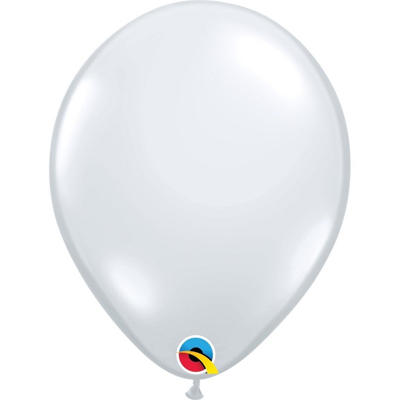 Diamond Clear Round Plain Latex Balloon 11in / 28cm