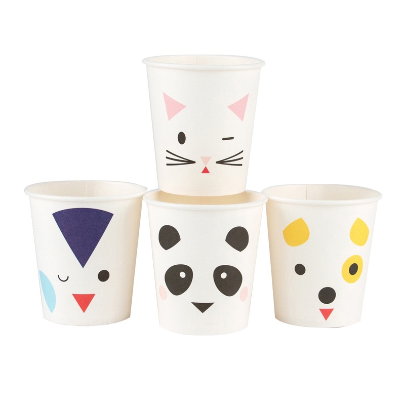 Paper Cups - Mini Animals - Pack of 8