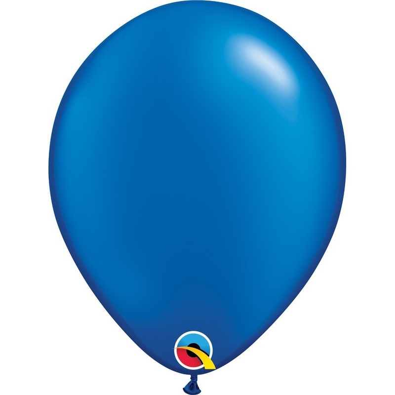 Pearl Sapphire Blue Round Plain Latex Balloon 11in / 28cm