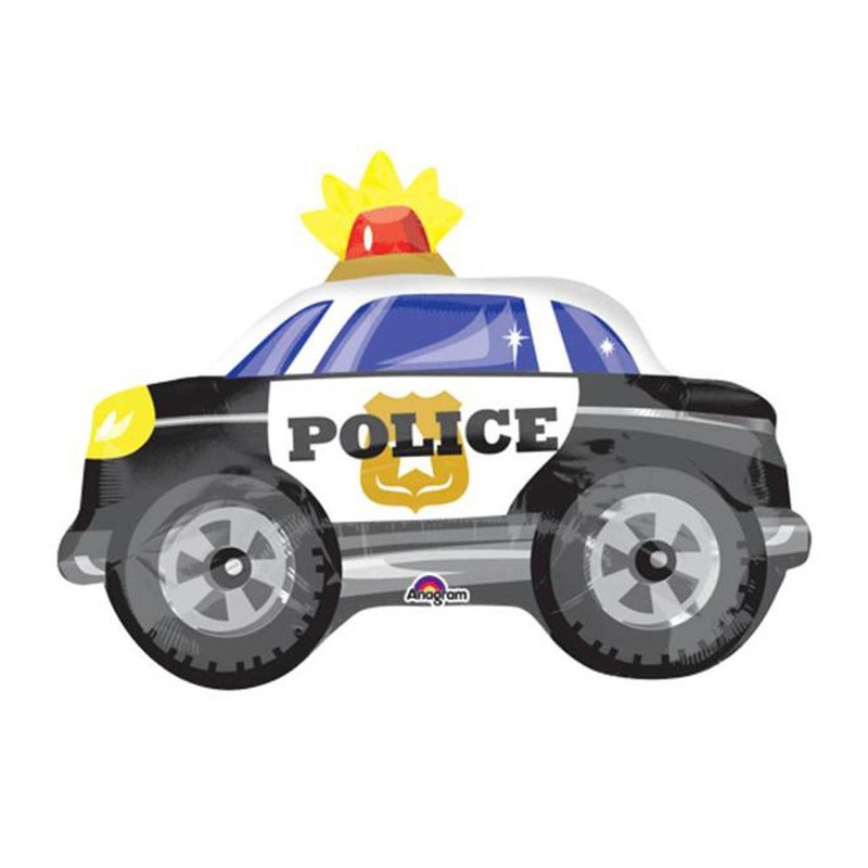 Police Car Foil Balloon 25in x 29in / 65cm x 74cm