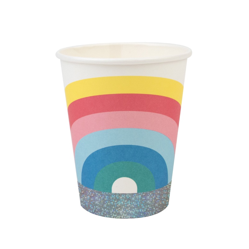 Rainbow Paper Cups - Pack of 8