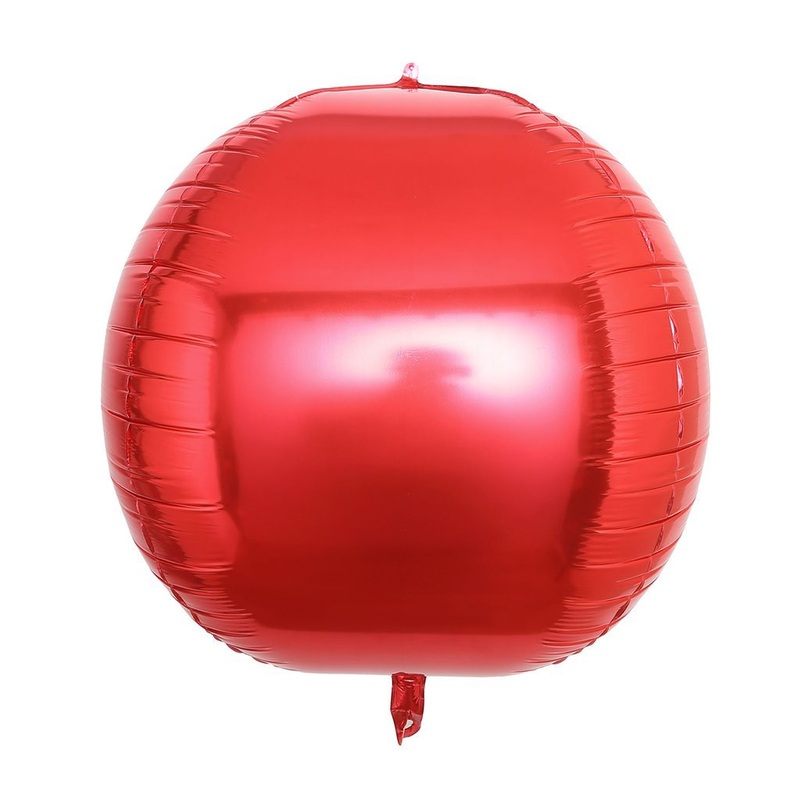Red Spherical Plain Foil Balloon 18in / 45cm