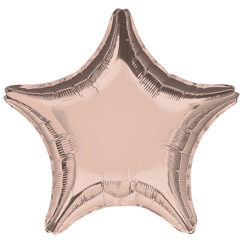 Rose Gold Star Foil Balloon 24in