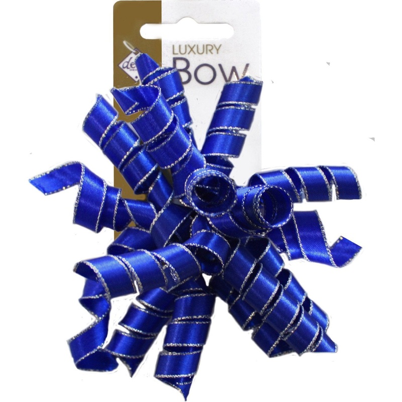 Satin Ribbon Curlies Royal Blue 12cm x 12cm