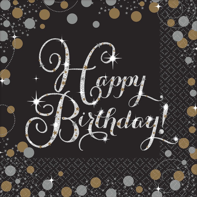 Sparkling Celebration Luncheon Napkins - Pack of 16
