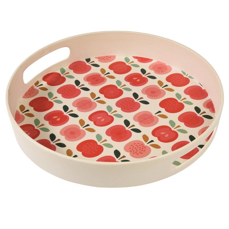 Vintage Apple Bamboo Serving Tray