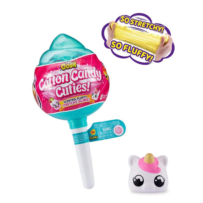 Zuru Oosh Cotton Candy Cuties Stretchy Foam Slime - Series 1 - Medium Pop - Green