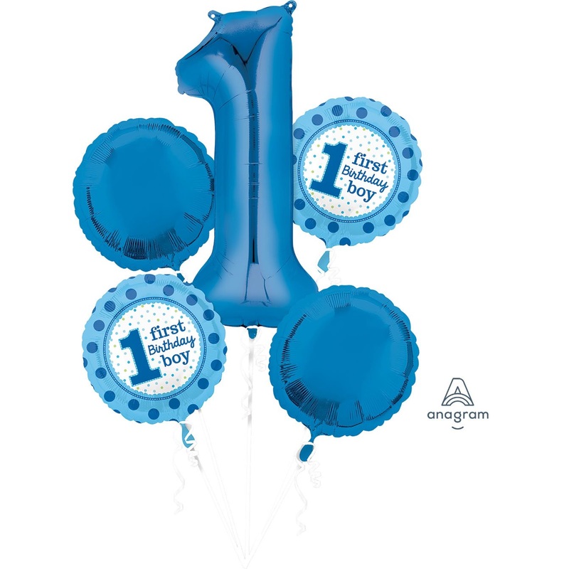 1st Birthday Boy - Foil Balloon Bouquet