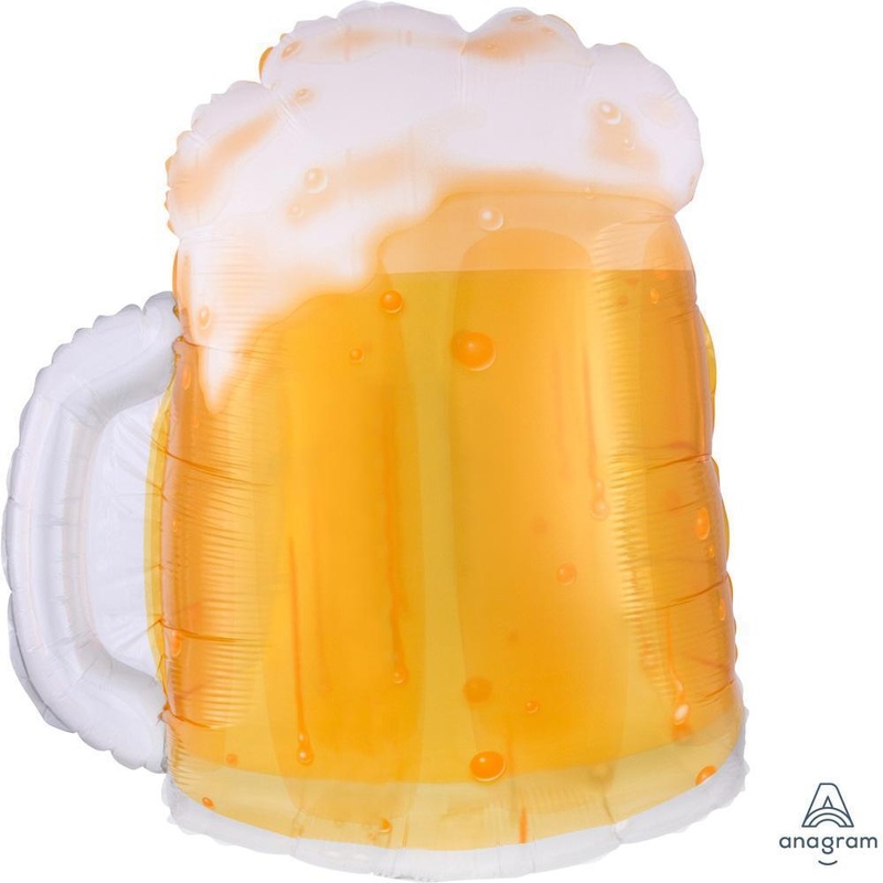 Beer Mug Die Cut Foil Balloon 20in x 23in / 51cm x 59cm