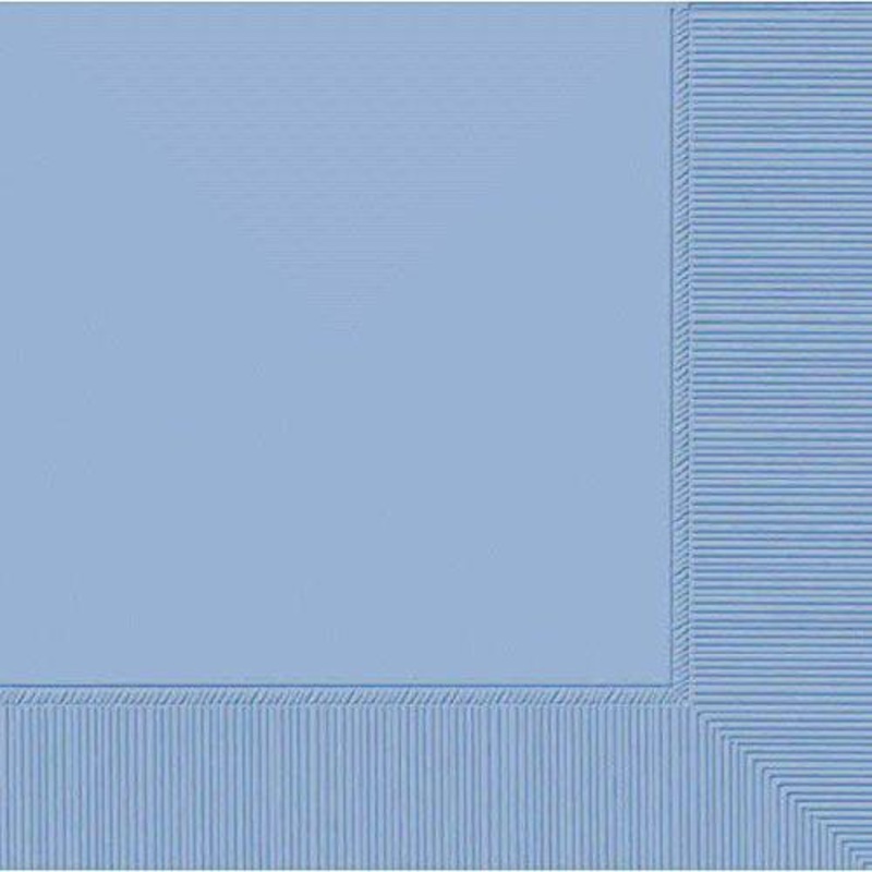 Beverage Napkins 2-Ply 9.8in x 9.8in - Pastel Blue - Pack of 50