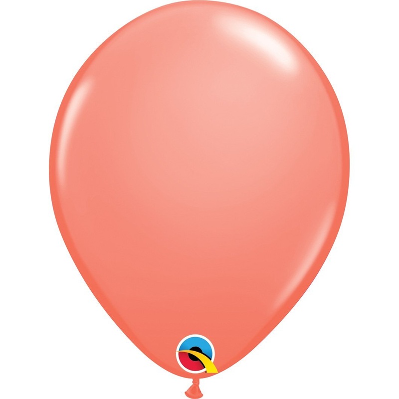 Coral Round Plain Latex Balloon 11in / 28cm