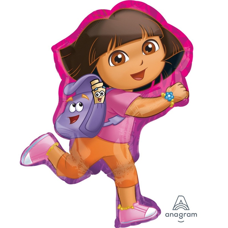 Dora Off Exploring Die Cut Foil Balloon 21in x 32in / 54cm x 82cm