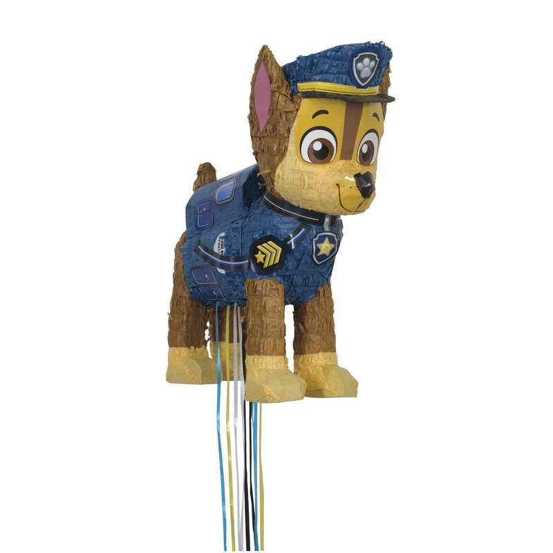 Paw Patrol Chase Pull String Pinata 17.7in x 7.5in x 16in