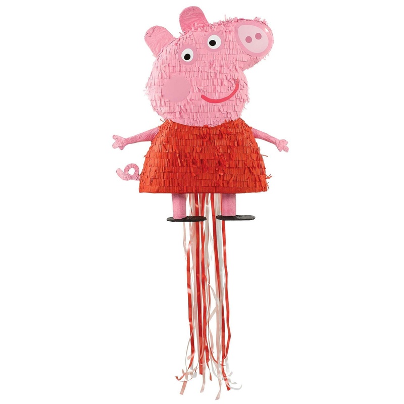 Peppa Pig Premium Pull Pinata 18in x 15.5in x 2.8in