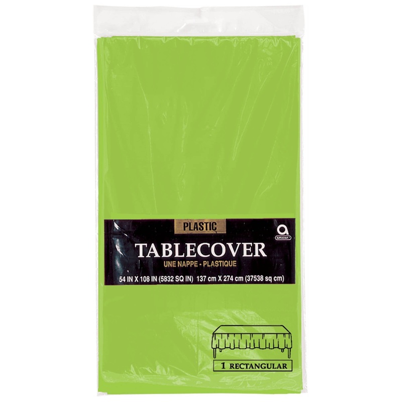 Plastic Table Cover 54in x 108in - Kiwi