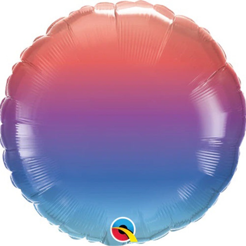 Qualatex Pink & Purple & Blue Ombre Foil Balloon 18in