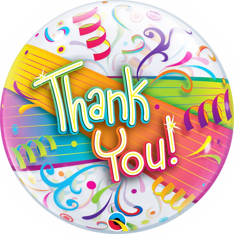 Qualatex Thank You Bubble Balloon 22in