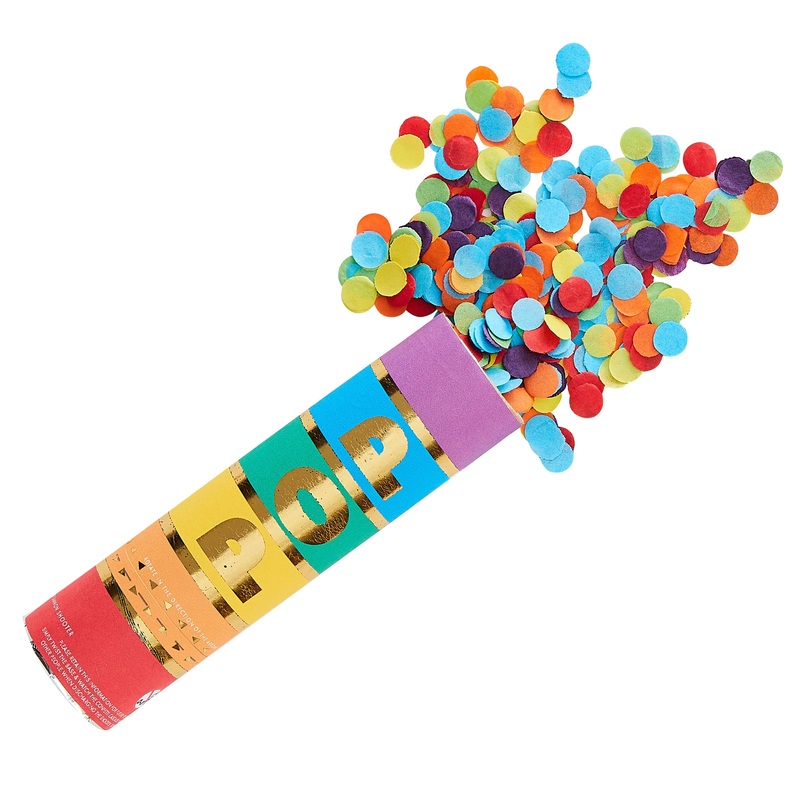 Rainbow Biodegradable Confetti Cannon Shooter - Over The Rainbow