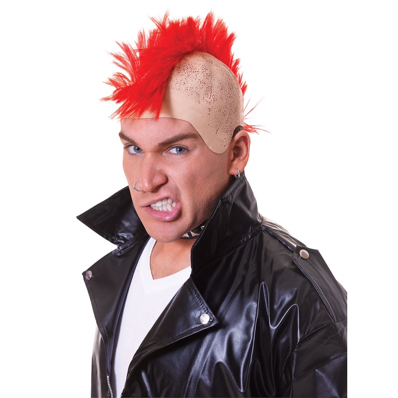 Mohican with Red Hair Wig