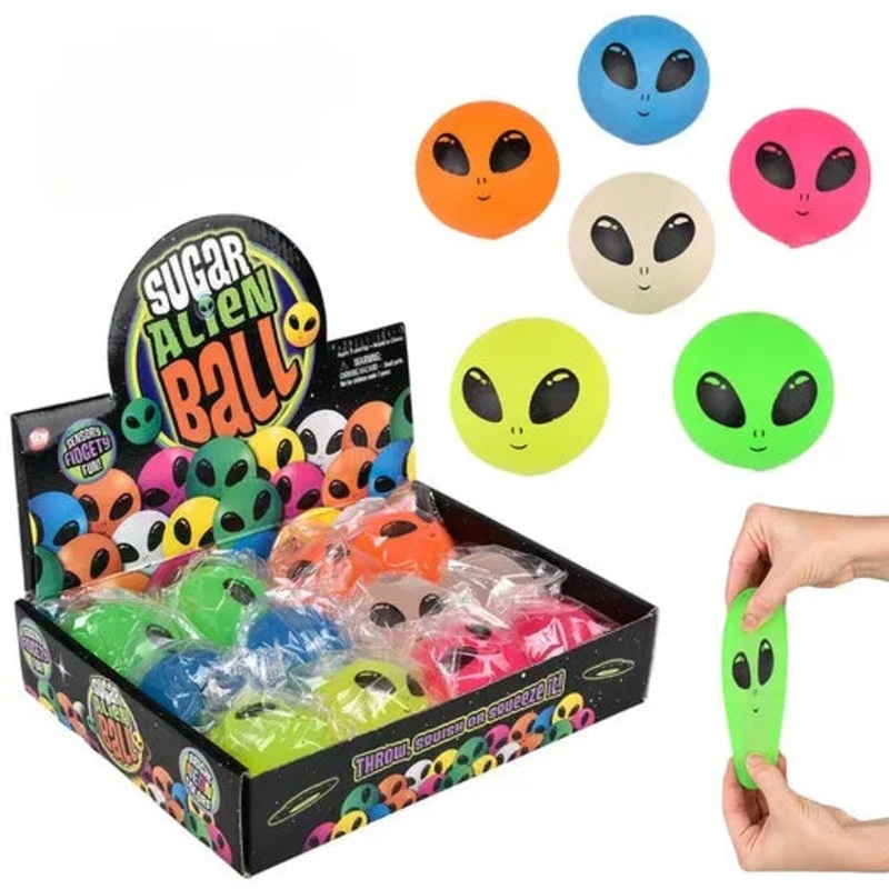 2.4 Squeezy Alien Sugar Balls  Pack of 12