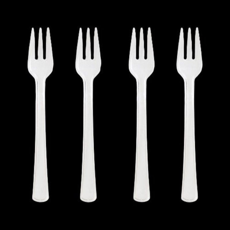 Clear Mini Appetizer Forks