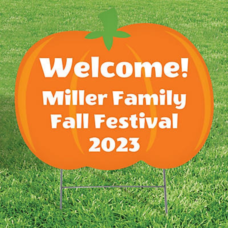 Personalized Pumpkin Patch Yard Sign