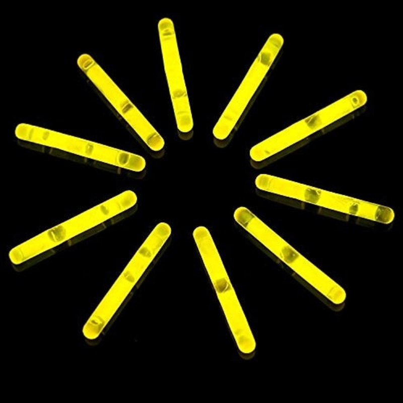 1.5 Inch Yellow Mini Glow Sticks - Pack of 50