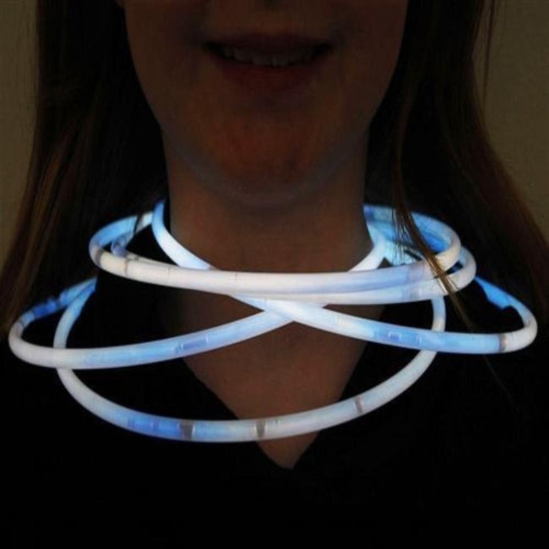 22 Inch Jumbo White Glow Sticks Necklaces