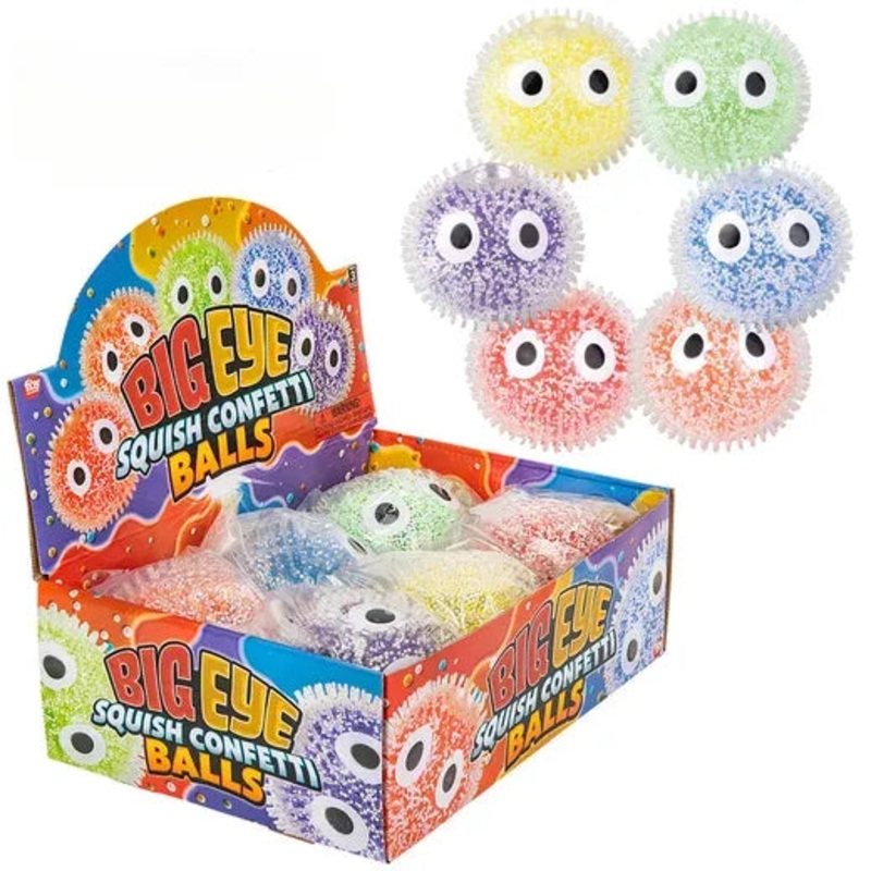 4" Big Eye Squish Confetti Ball