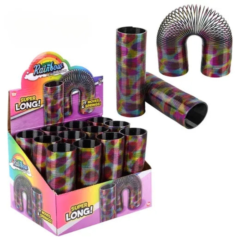 6" Super Long Metallic Rainbow Coil Spring