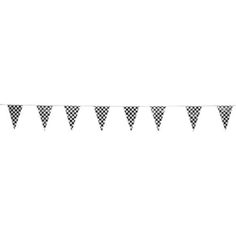 Plastic Checkered Pennant Banner - 100 Feet