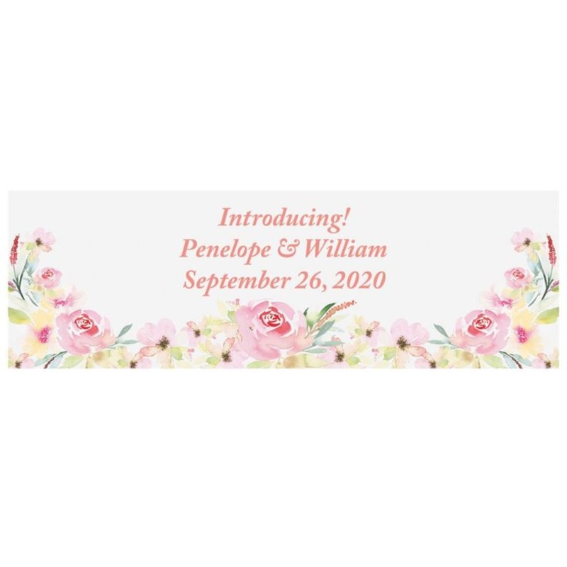 Pretty Garden Wedding Custom Banner - Small