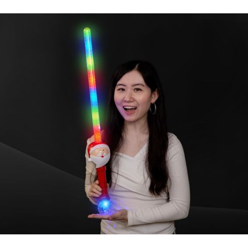 28" Light Up Flashing Santa Claus Sword